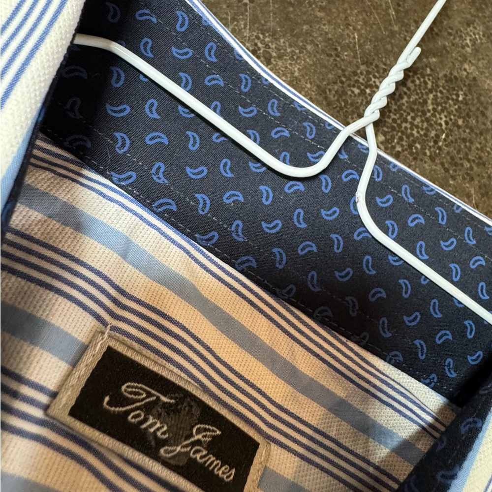 Tom James Set of 4 Custom Dress Shirt - Classic Tailoring Mens SZ L - Picture 8 of 14
